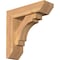 Ekena Millwork Merced Slat Smooth Bracket w/ Offset Brace, Western Red Cedar, 5 1/2"W x 18"D x 18"H BKT0604X18X18MRC06SWR - alternate 1